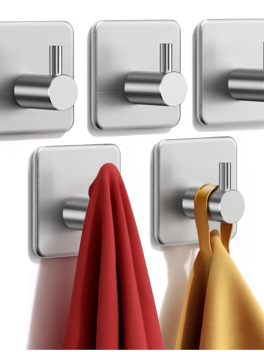 Stainless Steel Square Wall Hook - Silver